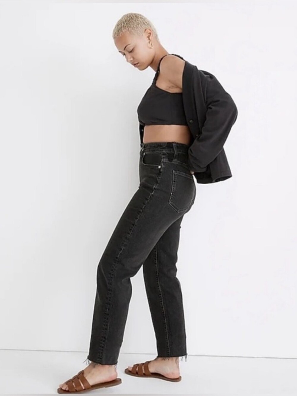 Madewell Curvy Perfect Vintage Straight Jean Raw Hem Size 29